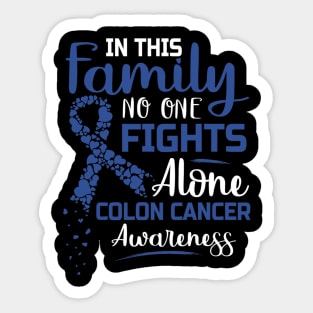 Colon Cancer Awareness Colorectal Blue Ribbon Sticker